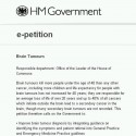 Brain Tumour E-Petition